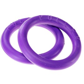 Ferplast Dog Toy, Dog Training Ring for Chewing, Running, Jumping, Shooting, Non-Toxic, Floating, Puller Standard, Dog Toy for Medium and Large Dogs, Set of 2 Fitness Rings