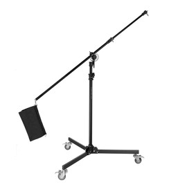 Flashpoint 12.8' Folding Wheeled Base Stand with Boom Arm