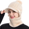 HUAMULAN Women Winter One Piece Beanie Hat Slouchy Fleece Balaclavas