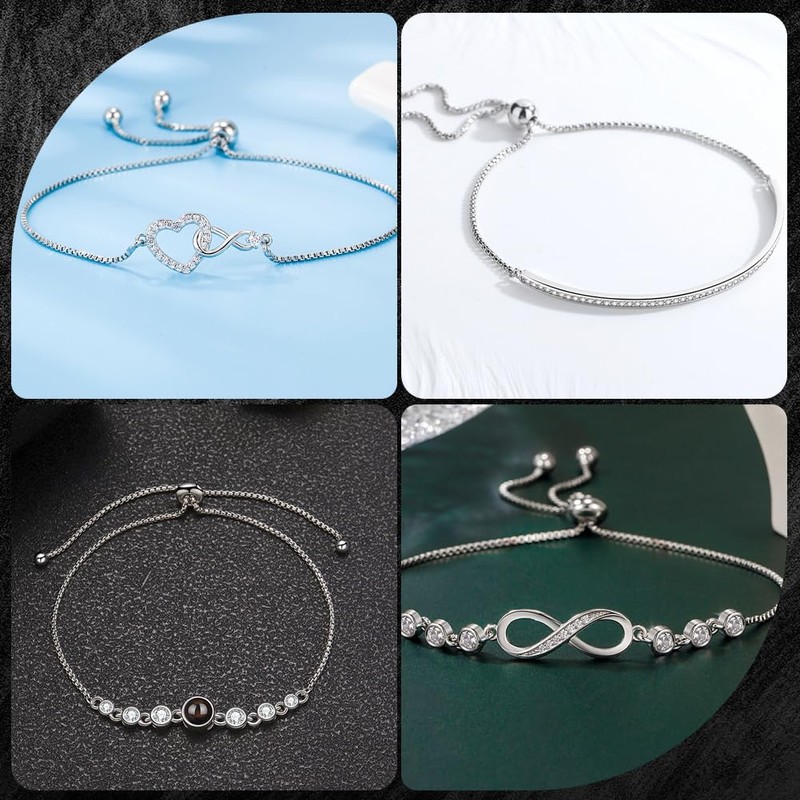 Beebeecraft 1 Box 2Pcs Chain Bracelet Making 925 Sterling Silver