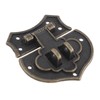 Vintage Lock Latch Hasp with 7 Screws Peach Heart Shape