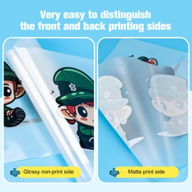 Yamation DTF Transfer Film Glossy: 11" x 17"inch 100 Sheets PET Paper Glossy Clear Cold Peel Direct to Film Transfer Film for Tshirt