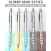 Nicpro 36PCS Blocky Gear Mechanical Pencil Set with Case, Metal