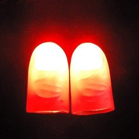 Ghrnun 2Pcs Magic Thumb Lights, Magic Trick Finger Flash Light Props for Magicians Parties, Close-Up Magic Accessories