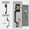 Haidms Bronze Front Door Handle, Entry Door Handle and Reversible