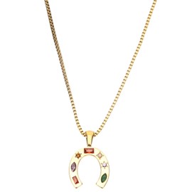 KESYOO Collar De Herradura En Forma De U Para Mujer, Joyería Minimalista De Moda En Acero Inoxidable, Ideal Para Y Ocasiones Especiales, Dorado, 30cm