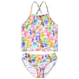 Rainbow Cat Swimsuits for Girls 6t Two Piece Bathing Suits Kids Beach Outfit