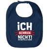 MoonWorks® Baby Bib Large with Saying Ich schreie nicht ich