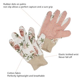 Yopay 6 Pairs Gardening Gloves for Women, Soft Jersey Garden Gloves, Rubbuer Dots Cotton Working Gloves for Men, Planting, Seeding, Fishing, Restoration Work, 3 Colors