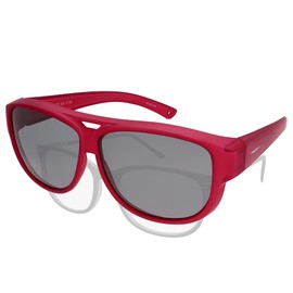 ActiveSol El Pavana Over Polarized Sunglasses for Glasses Wearers UV400 Protection, red