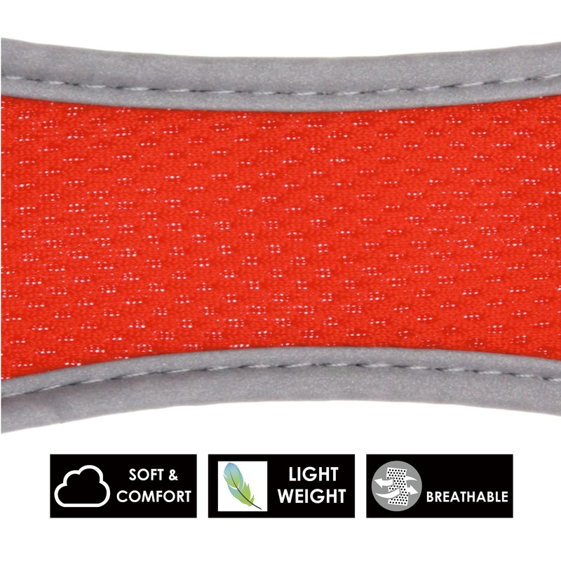 KRUZ PET Reflective Mesh Dog Harness, No Pull, Quick Fit,