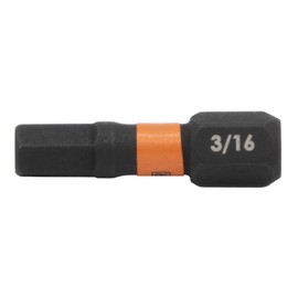 Hex 3/16" Impact Driver Bit - Railer Allen Wrench Drill Hex Bits. 1/4 Quick Release S2 Steel 1 Inch 3/16" Hex Bits. (10 Pack)