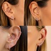 Gokeey Sterling Silver Rose Gold Earrings for Women, 14k Real