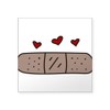 CafePress Band Aid Square Sticker 3 X 3 Square Bumper