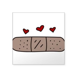 CafePress Band Aid Square Sticker 3 X 3 Square Bumper Sticker Car Decal