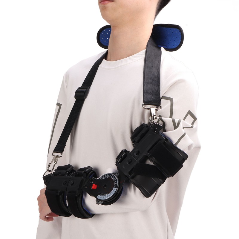 Hinged Elbow Brace with Sling Adjustable Stabilizer Splint Arm Injury