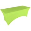 Gowinex 8ft Lime Stretch Spandex Table Cover Tablecloth for Rectangular