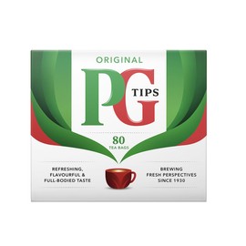 PG Tips Black Tea, Pyramid Tea Bags, 80Count Boxes (Pack of 4)