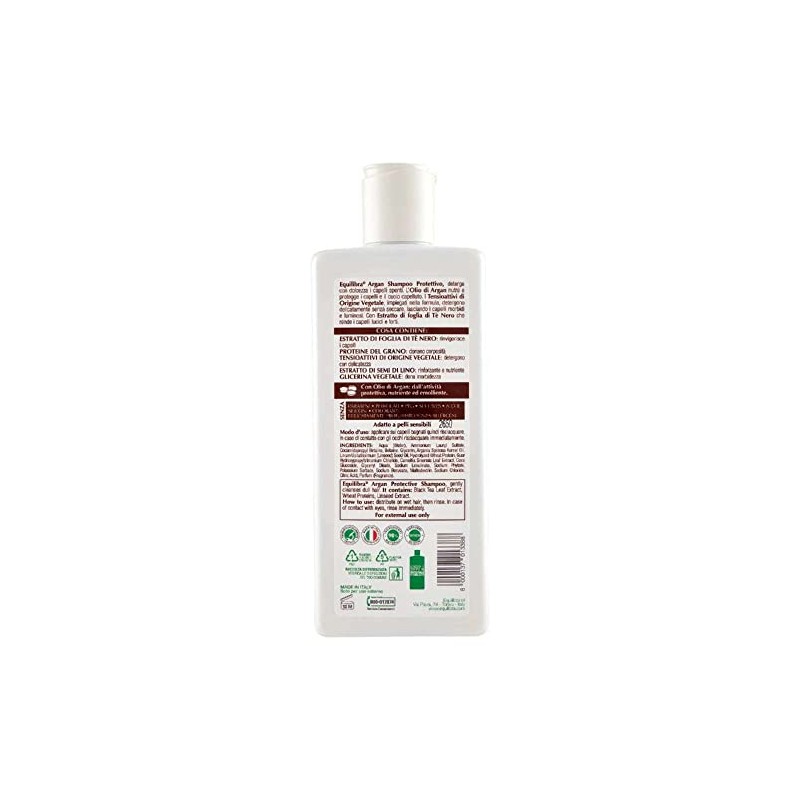 Equilibra Capelli, Equilibra Argan Hyaluronic Dermo Moisturizing Shampoo, with Argan,
