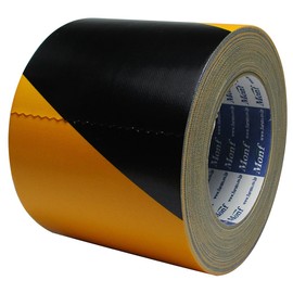 古藤工業 Monf No.860 安全標示用布粘着テープ 黄/黒 幅100mm×長さ25m