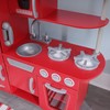 KidKraft Red Vintage Wooden Play Kitchen with Stainless Steel-Look Trim,