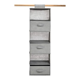 Remarkable Home 6 Tier Shelf Hanging Closet Organizer, Closet Shelves, Closet Storage, Space Saving Clothes Organizer for Bedroom, Baby Nursery, Dorm, RV (RMRK-HCO-WB-5)