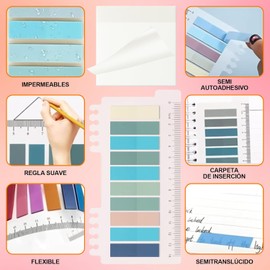 1800 Piezas Pestañas De índice Adhesivas，Notas Adhesivas Transparentes ReposicionableSticky Notes,Pestañas De índice Para Marcar Páginas, Clasificar Archivos Marcadores Libros