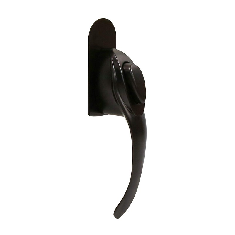 Larson Certified Push Button Black Euro Latch, Storm Door Handle