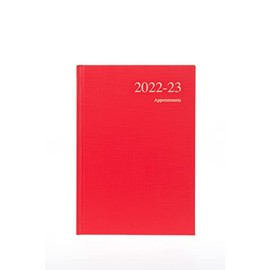 Collins Essential A5 Day A Page 2022-23 Mid-Year Diary - Red, A5 (210 x 148) (ESSA51M.15-2223)