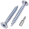 SKIR'CO (50 pcs) Zinc Plated Steel Wood Screws 5.0 x