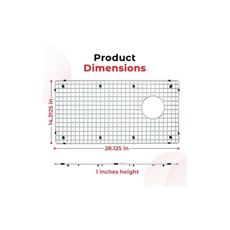 VALUN 221010 Sink Grid - Only Compatible with 33" Blanco