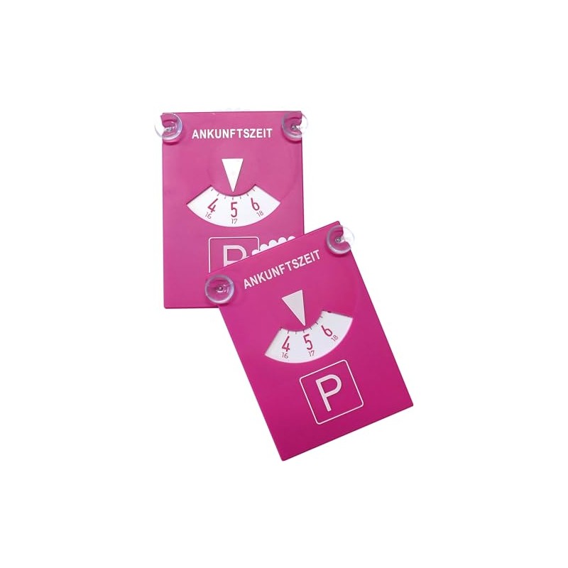 carstyling XXL Parking Disc Pink with Suction Cup