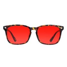 TIJN Sleep Glasses for 99.9% Blue Green Light Blocking Dual AR Coatings Red Lens for Computer Gaming Reduce Eyestrain