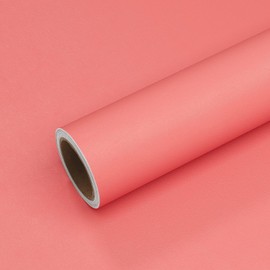 VEELIKE 15.7''x118'' Salmon Pink Wallpaper Removable Thick Pink Contact Paper Peel and Stick for Walls Cabinets Shelves Self Adhesive Vinyl Wall Coverings for Girl's Bedroom Living Room Furniture