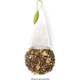 Tea Forte Peach Blossom White Tea Event Box, Bulk Pack of 40 Pyramid Infuser Tea Sachets for All Occasions