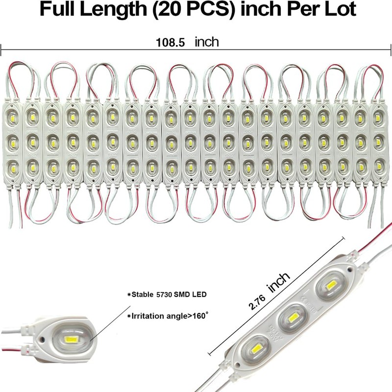 CUIHUAJIADE LED Module Super Bright 200 PCS Yellow 5730SMD 3