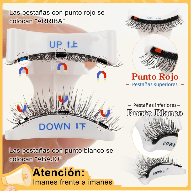 QUEWEL Magnetic Eyelashes No Glue Required 1 Pair (JES-06)