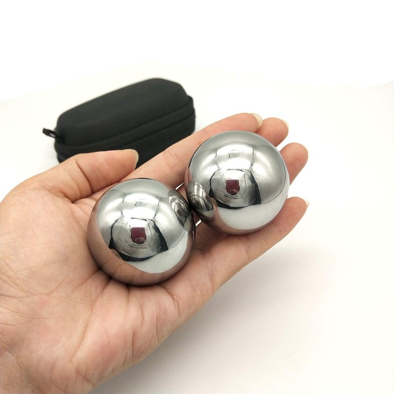 Z QINGZHENG 1.66 Inch,42mm Solid Stainless Steel Baoding Balls,Health Exercise