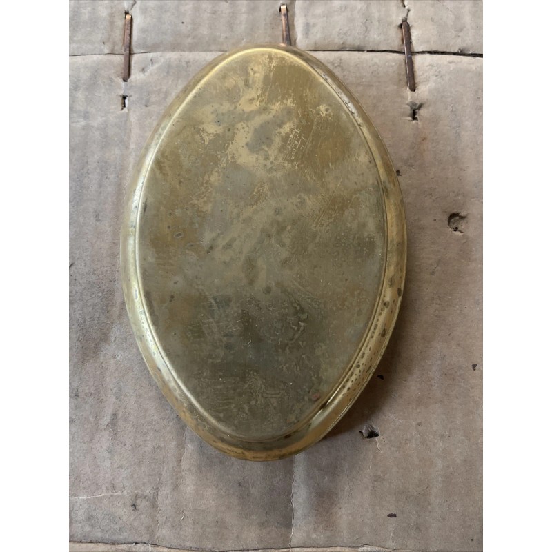 Lamp OVAL SOLID BRASS LAMP STAMPED BACKPLATE 6”LONG X 4