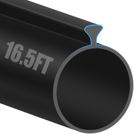 MYFAMIREA 16.5FT Garage Door Seals Bottom Rubber, 0.2" Triangle Weather Stripping Seals for Single Track Weatherproofing Threshold Replacement Strip Fits 16.5FT Wide or Smaller Doors, Black