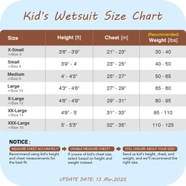 Dark Lightning 3/2mm Kids Wetsuit for Boys and Girls, Neoprene Thermal Swimsuit, Toddler/Junior/Youth One Piece Wet Suits for Scuba Diving, Red/Size 12