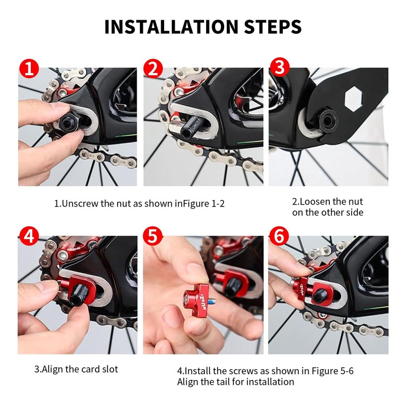 Bamyli Pack of 2 Bicycle Chain Tensioners, Aluminium Alloy Bicycle