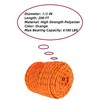 YSMN 1/2 in 200 FT Orange Double Braided Rope Polyester