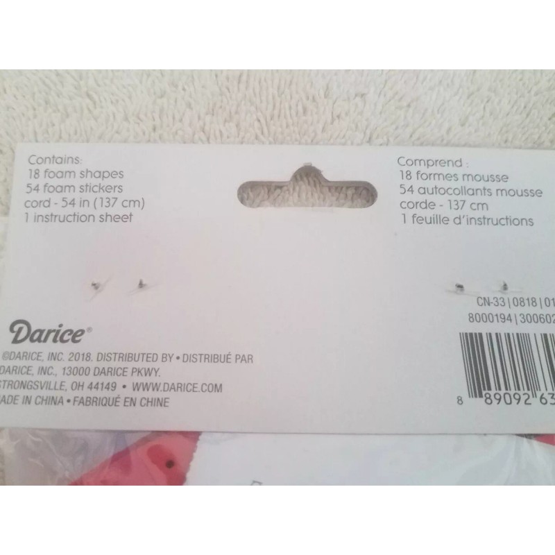 Unbranded Foam Santa Ornament kit makes 6 upc 889092630599