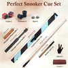 Kmise 3/4 Split Snooker Pool Cue, 57", 9mm Tips, 19,