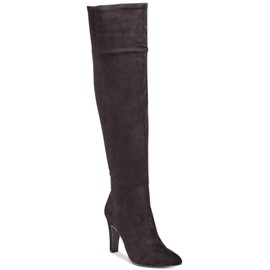 Material Girl Womens Candice Faux Suede Over-The-Knee Boots Black 9 Medium (B,M)