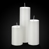 Shihanee Set of 3 Pillar Candles and 3 Glass Cylinder