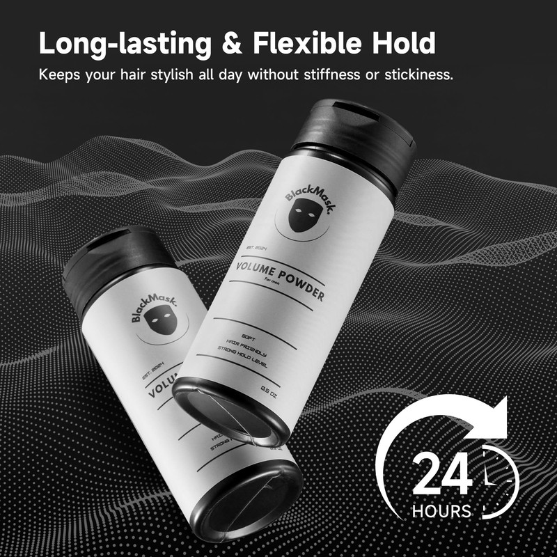 BlackMask 2 Pack Texture Powder for Men, Hair Powder for