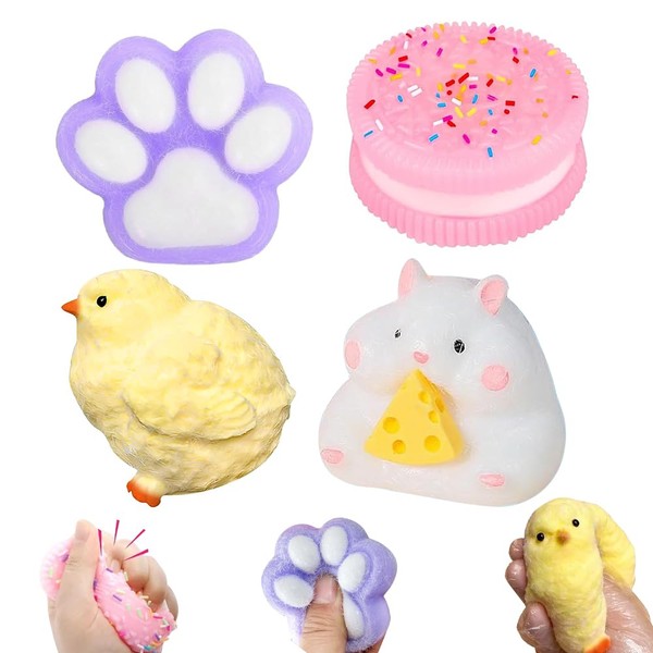 KBIBCK 4PCS Taba Squishy, Taba Squishy Set, Taba Squishy Paw,