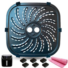 ALJ Air Fryer Tray for 8QT PowerXL Vortex Pro Air Fryer Plus, Premium Nonstick Air Fryer Grill Pan Crisper Plate Tray Insert Grate Rack Grid Shelf for PowerXL 8QT Air Fryers, Dishwasher Safe